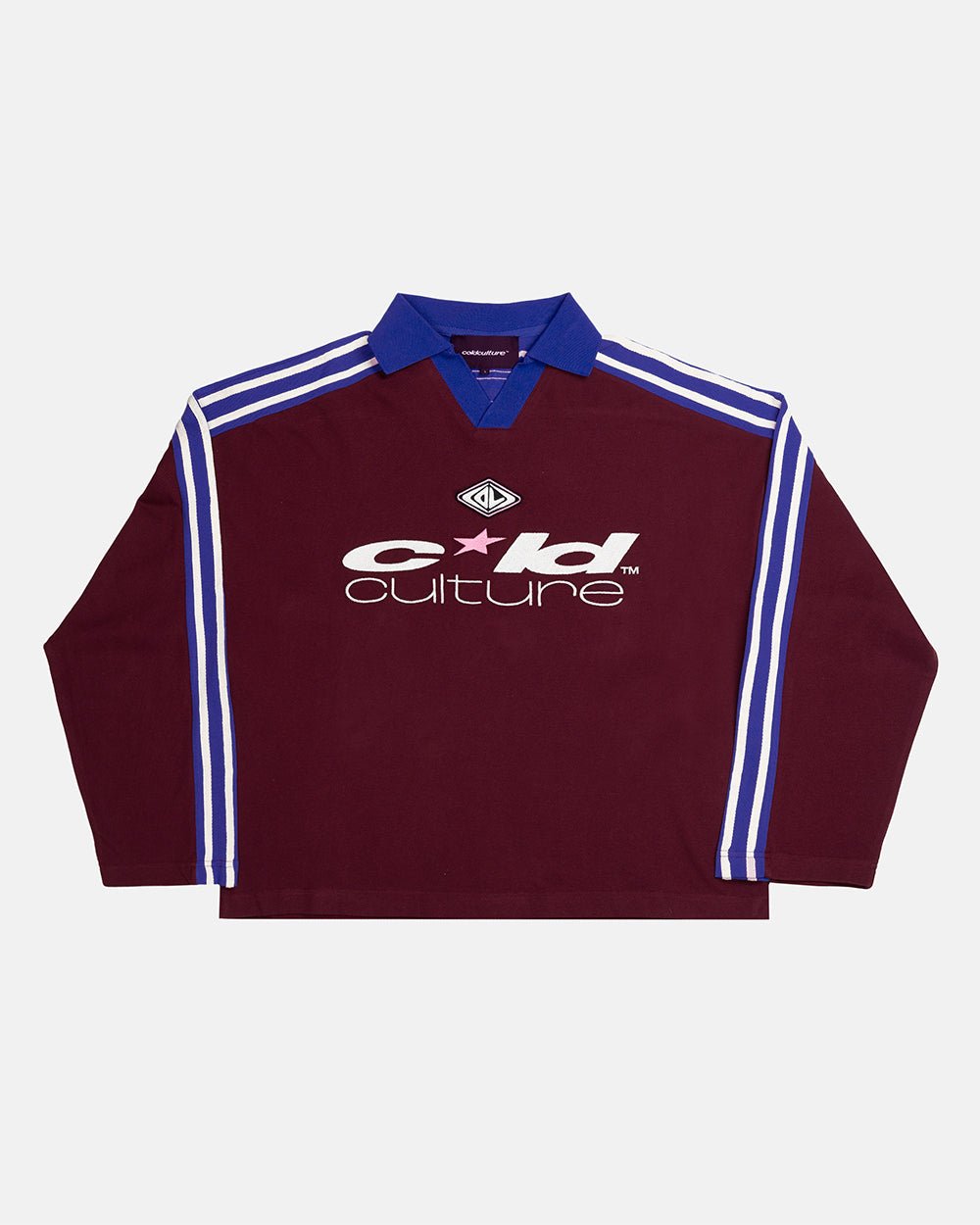 CLASSIC RAW POLO LANGARM BURGUNDY