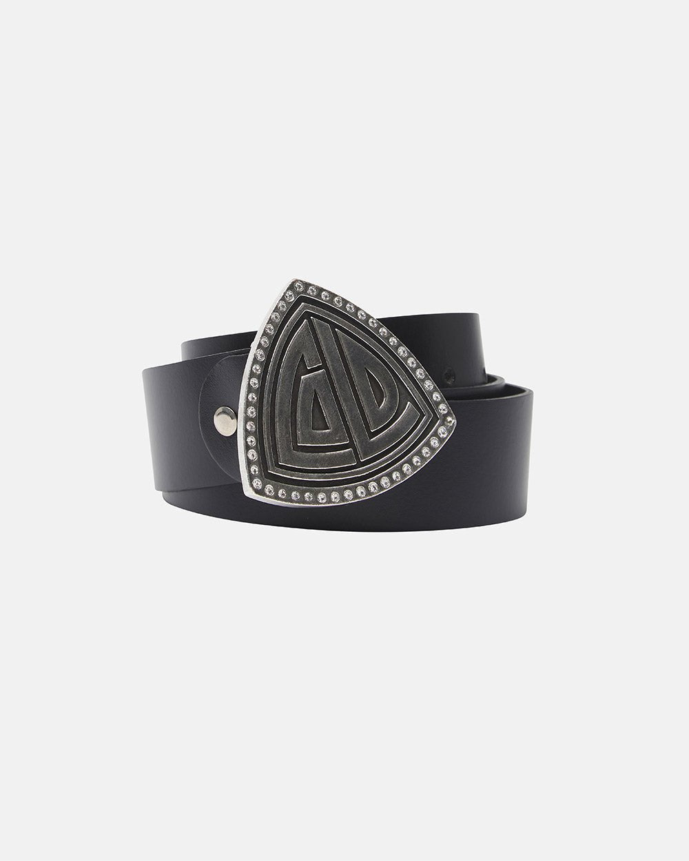TRIANGLE BLING BLING LEDERGÜRTEL SCHWARZ