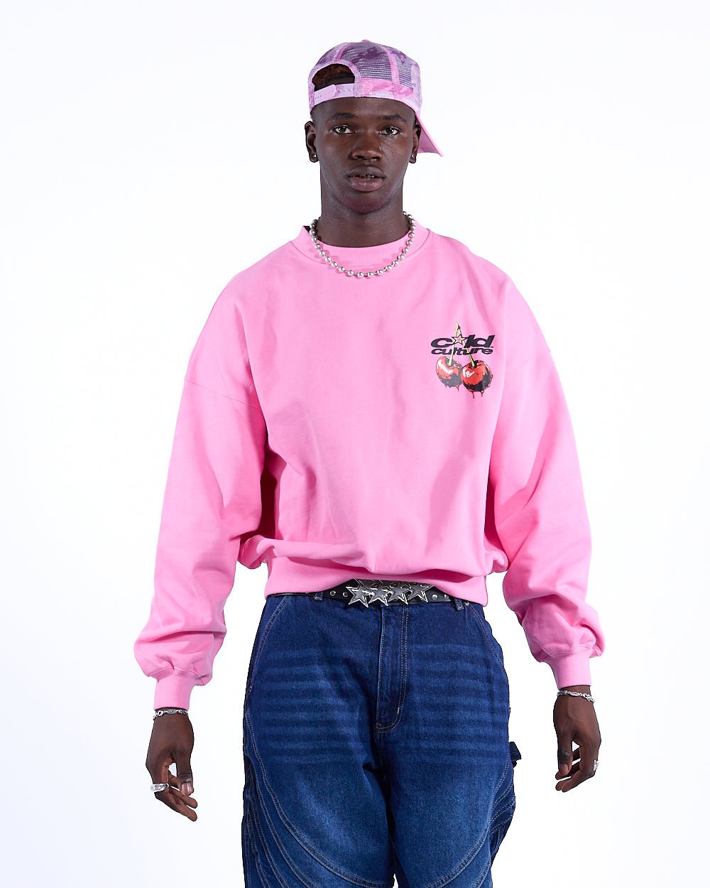 CHERRY CREWNECK PINK