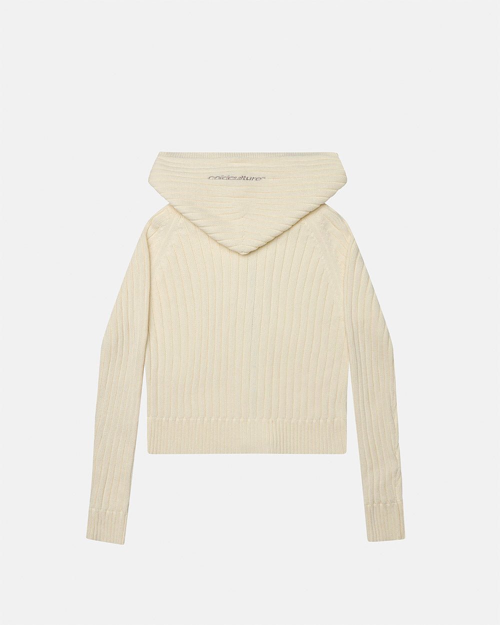 TRACK HOOD ZIP KNIT OFF-WEISS