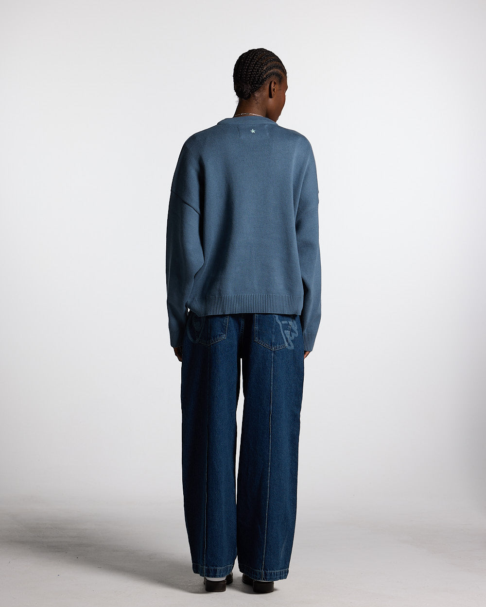 HOSIEN PINTUCK V2 BLAUER DENIM