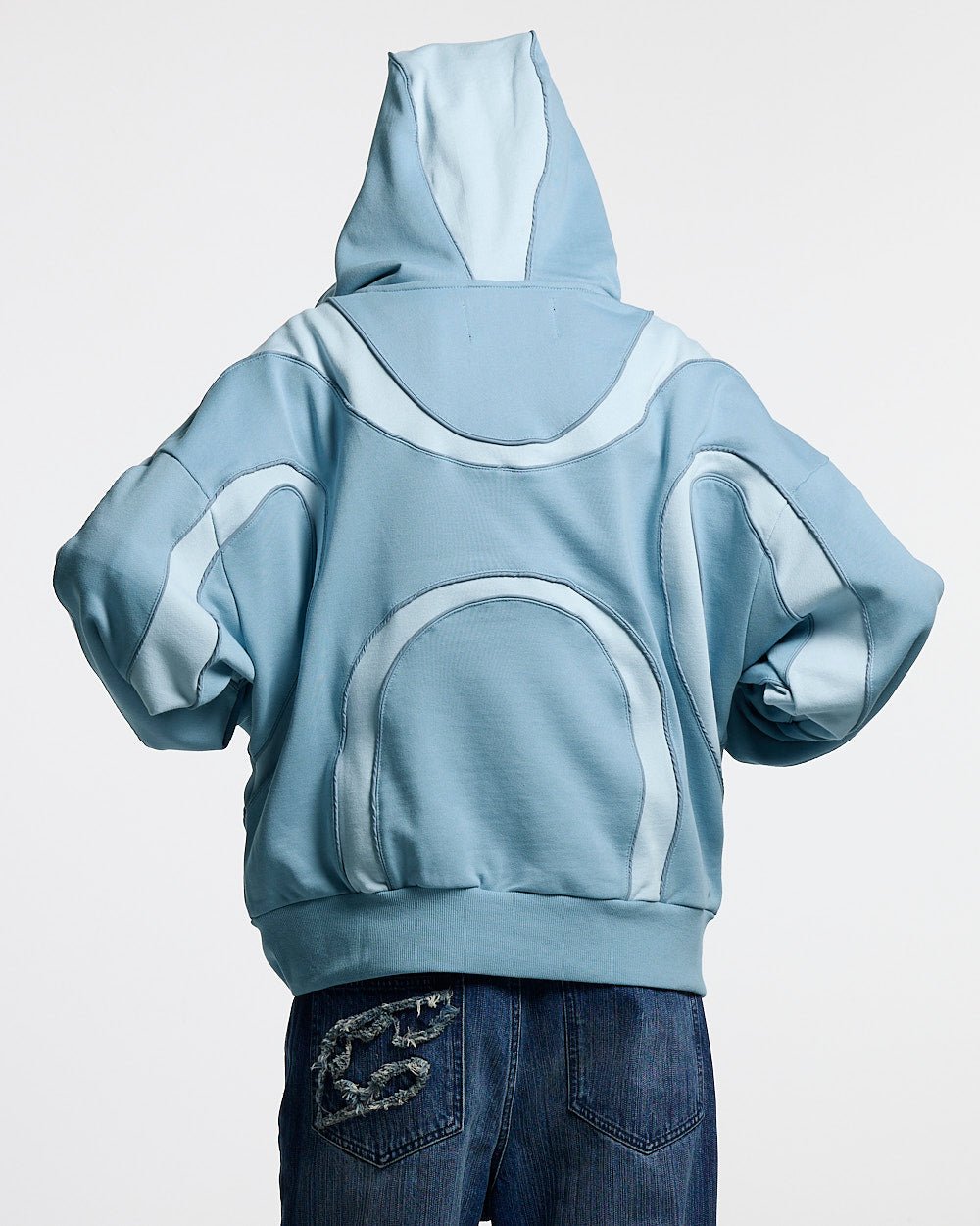 TAKE OFF FLEECE ZIP HOODIE LEICHT BLAU