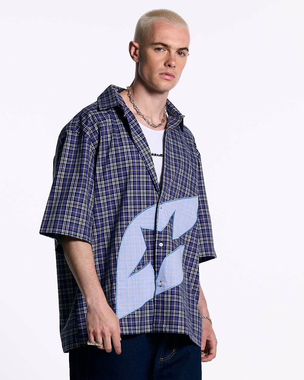 TARTAN C SHIRT DUNKELBLAU