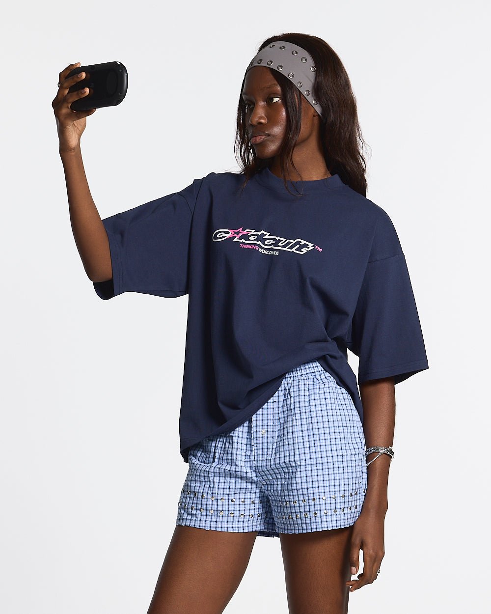 CULT STAR TEE INDIGO BLAU