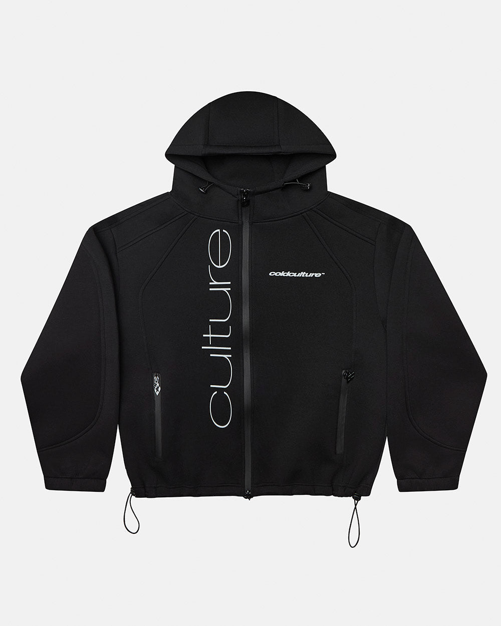 SCUBA ZIP HOODIE GRAU & SCHWARZ