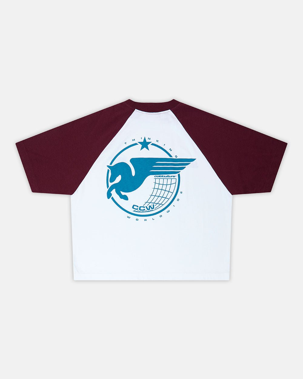 STORMWING TEE WEISS UND BURGUNDY