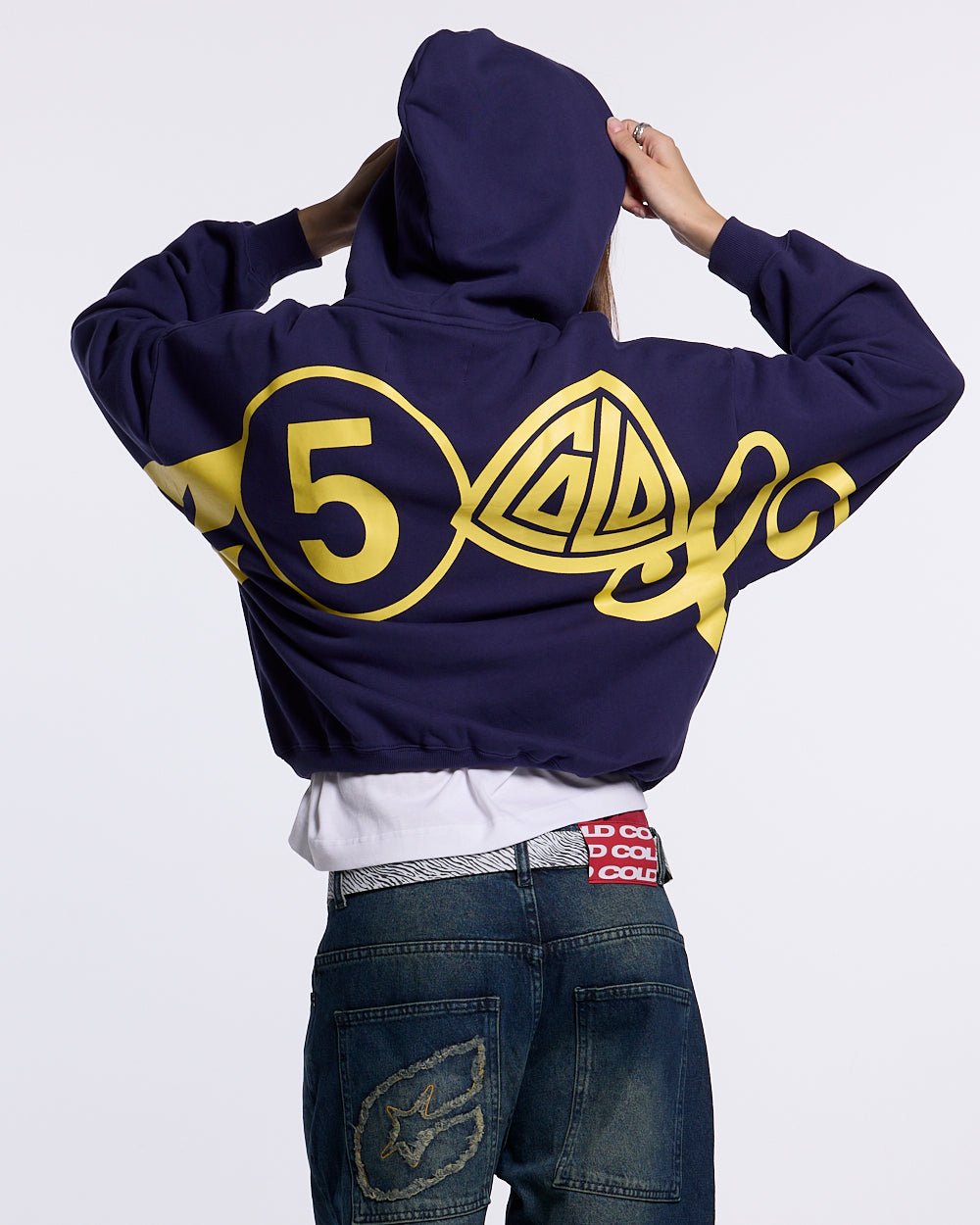 ICONIC COLD HOODIE MARINEBLAU