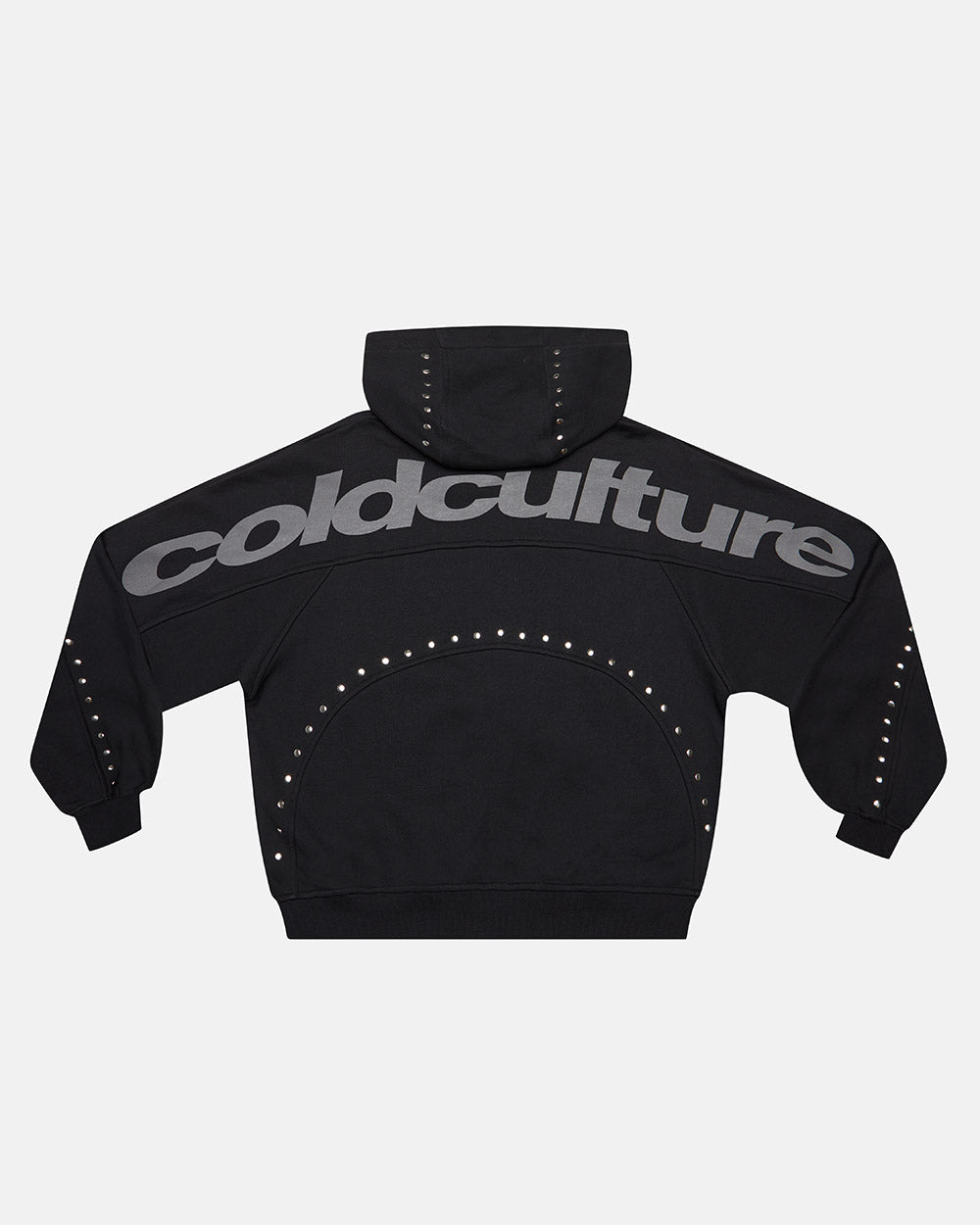 STUD ZIP HOODIE SCHWARZ