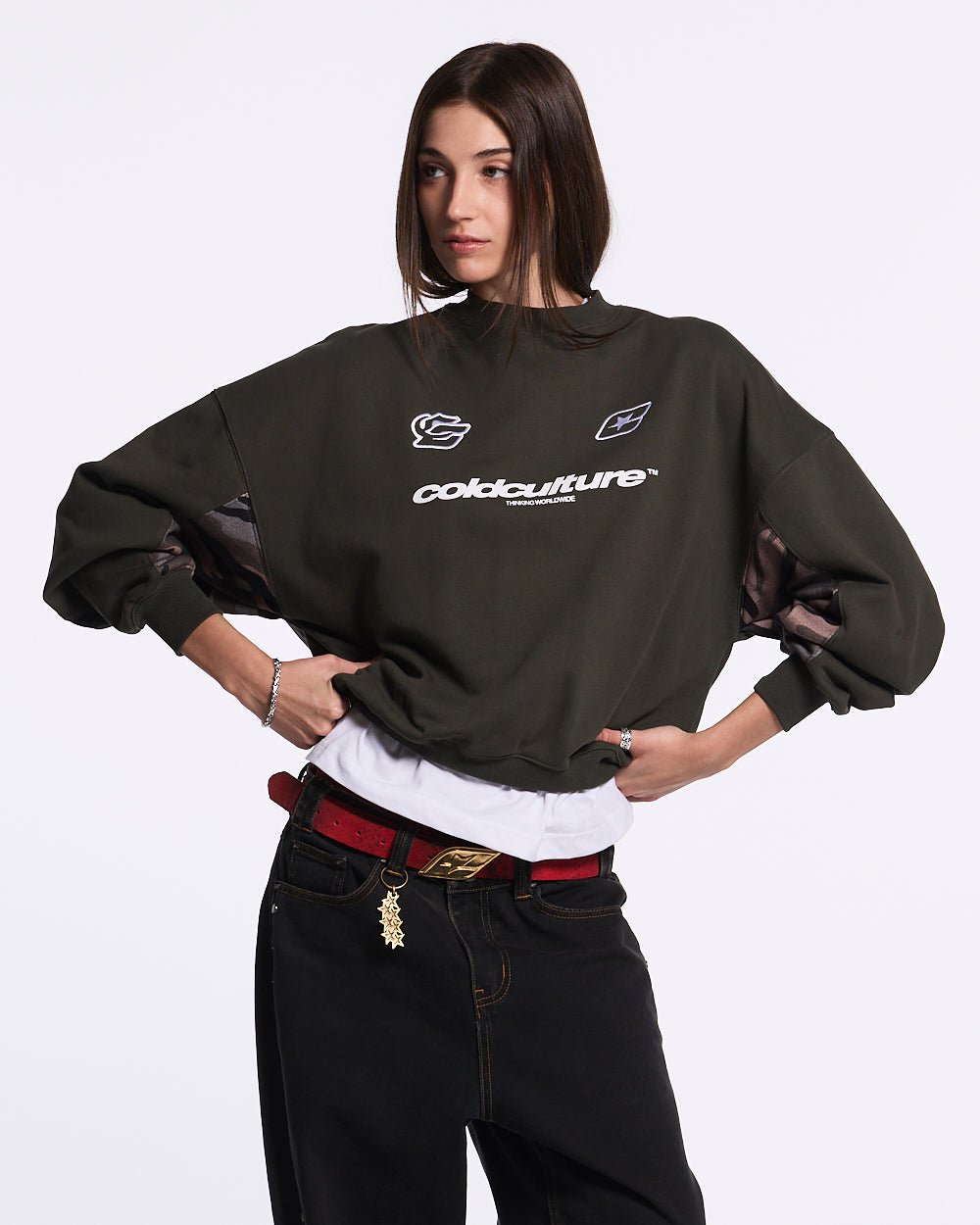 RACING CREWNECK CAMO GRAU