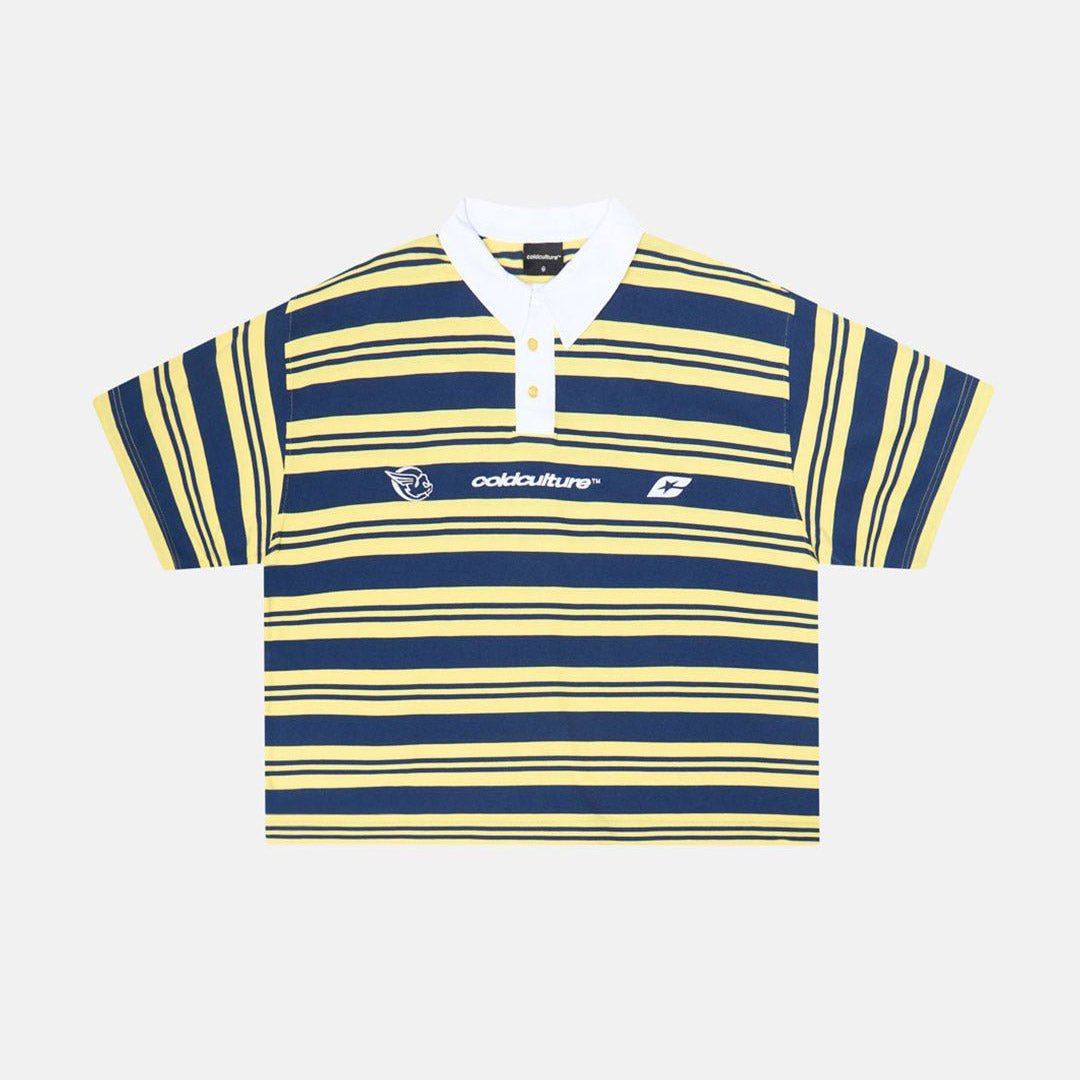 AEROSTRIPES POLO GELB/BLAU