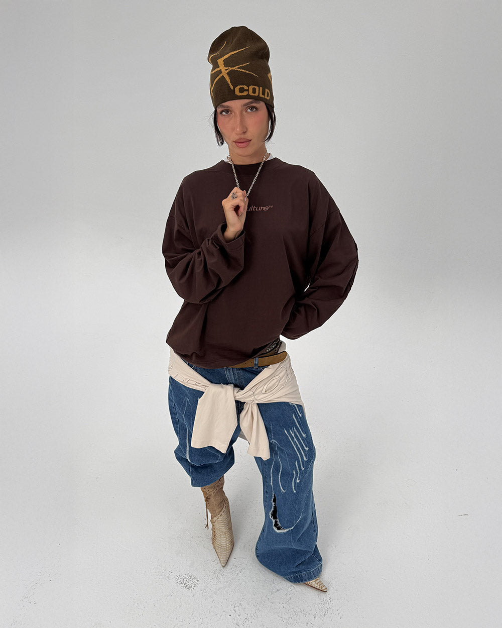 BRAMBLES BEANIE DARK GOLD