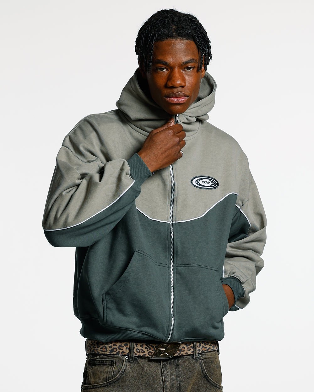 NO RISK ZIP HOODIE GRAU SKALA