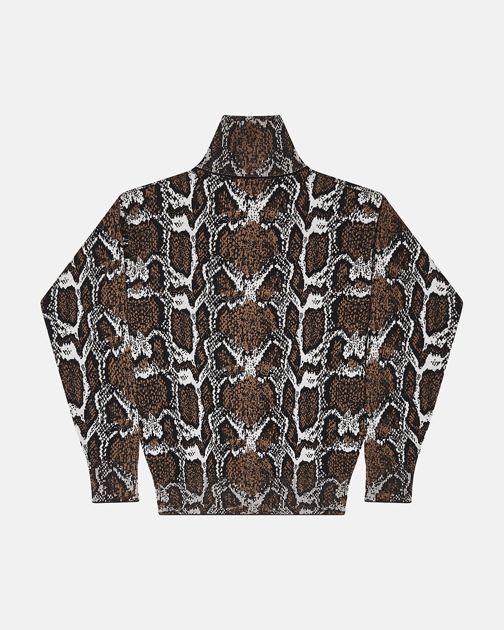 SNAKE ZIP KNIT BROWN