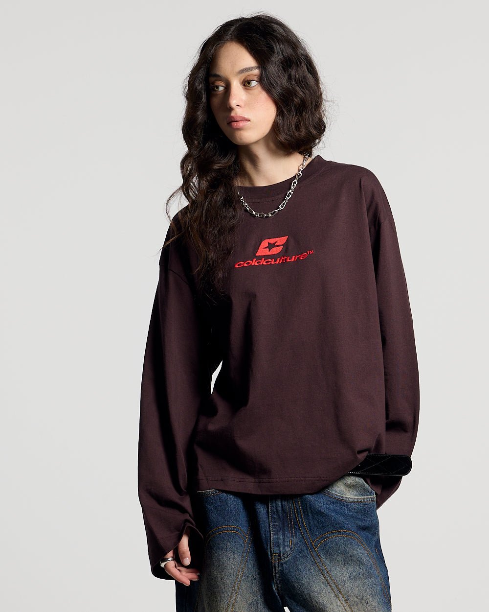 CURVED LONGSLEEVE BROWN