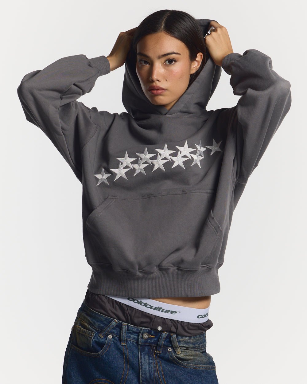 STARS HOODIE DUST GREY