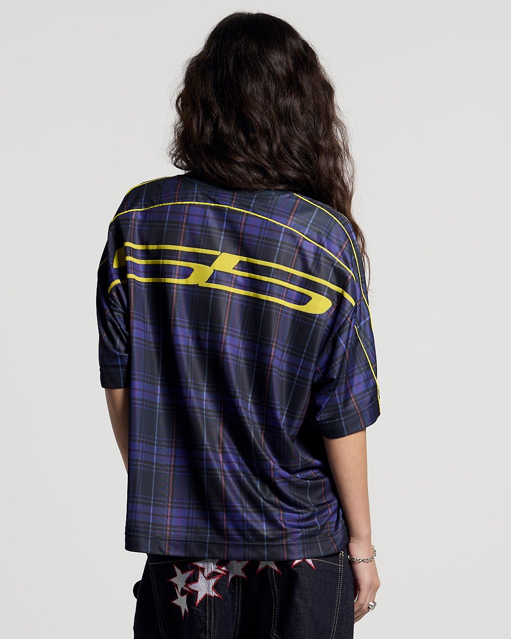 HIGHLANDS PLAID TEE DUNKELBLAU