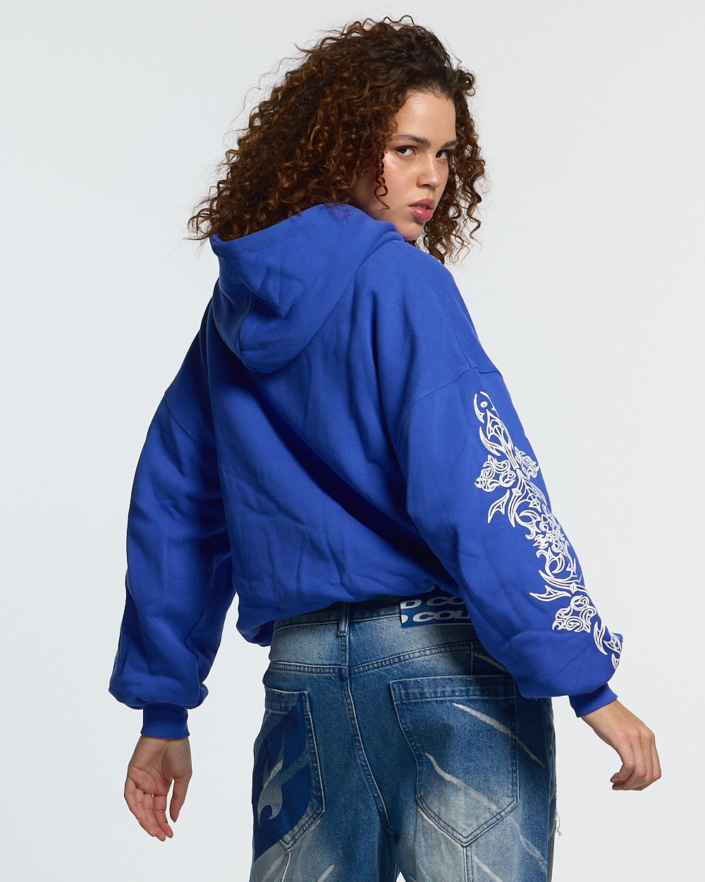 TRIBAL HOODIE BLAU