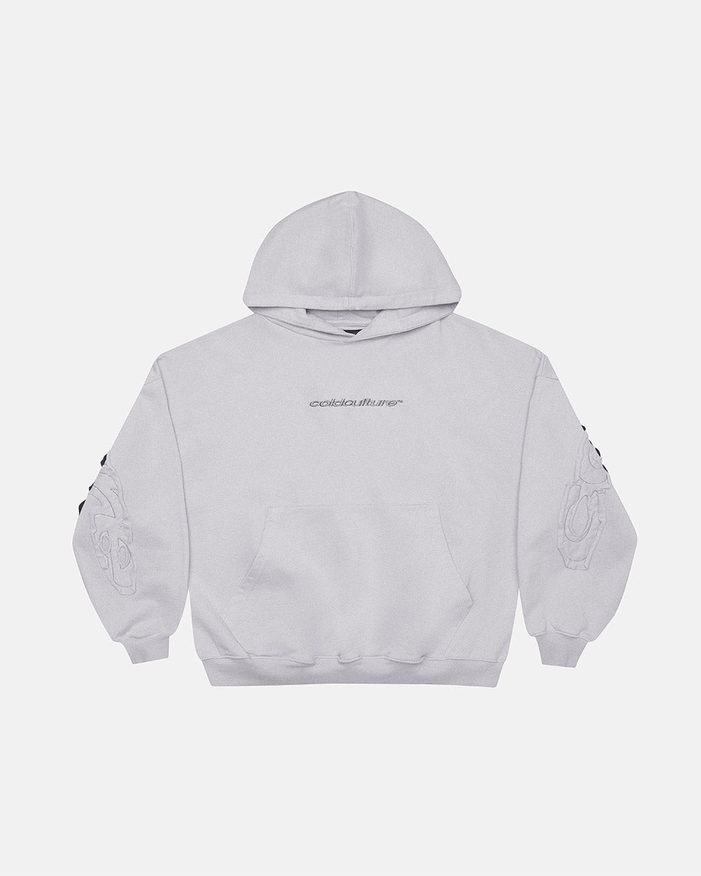 DISTRESS GERICHTETER HOODIE LEICHT GRAY