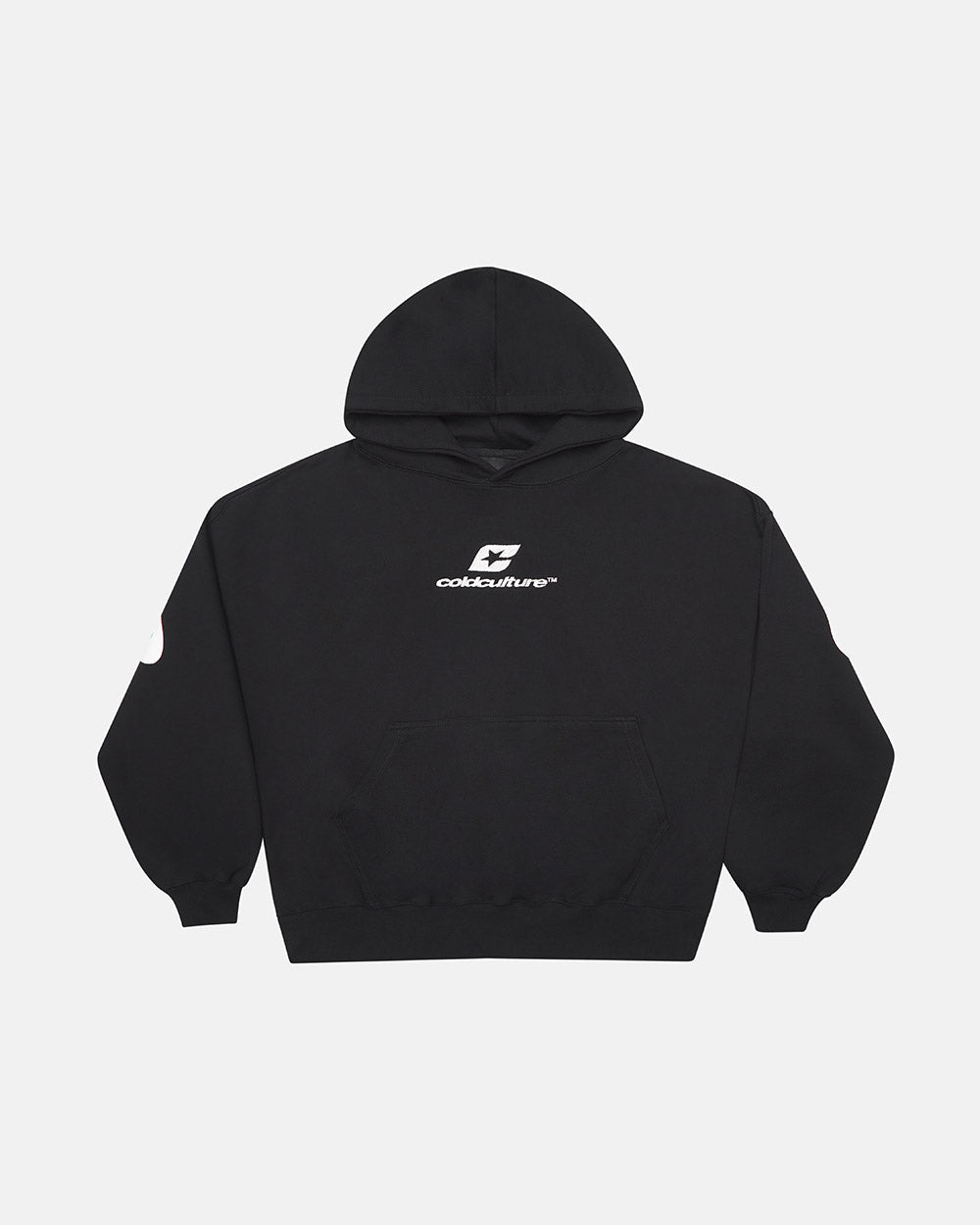 CURVED HOODIE SCHWARZ WEIß