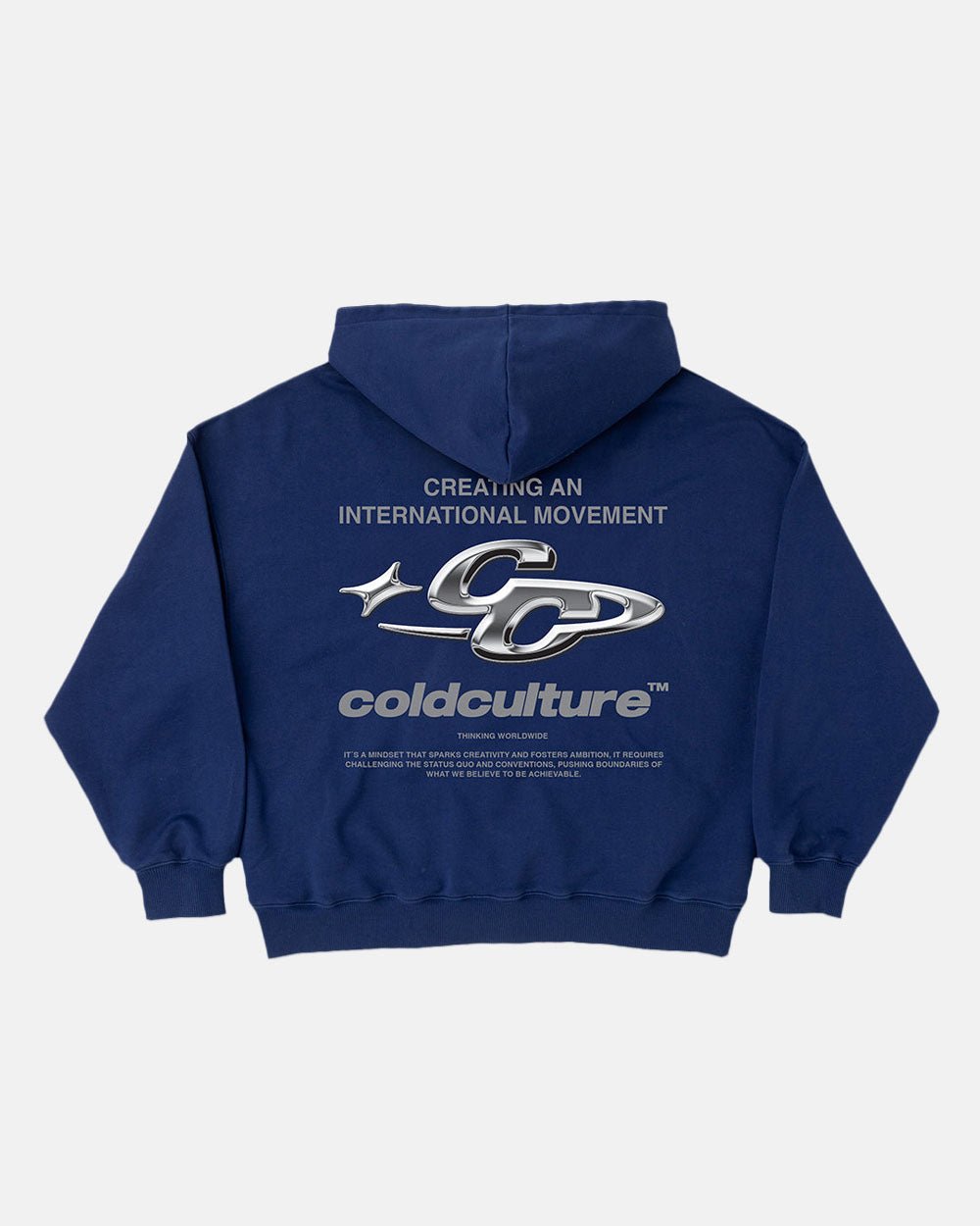 GLANZENDER HOODIE KOSMISCH BLAU