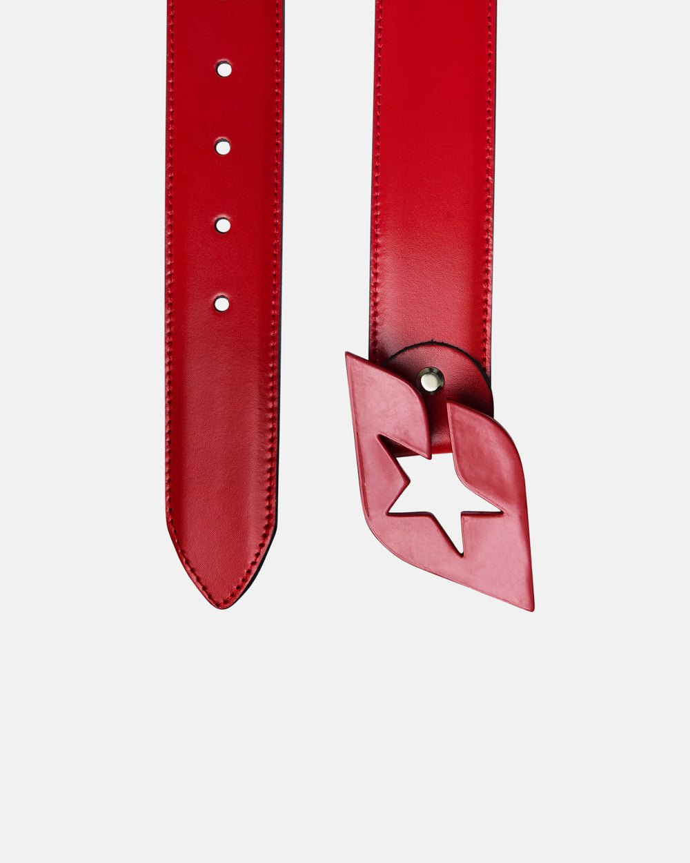 C STAR LEDERGÜRTEL ROT