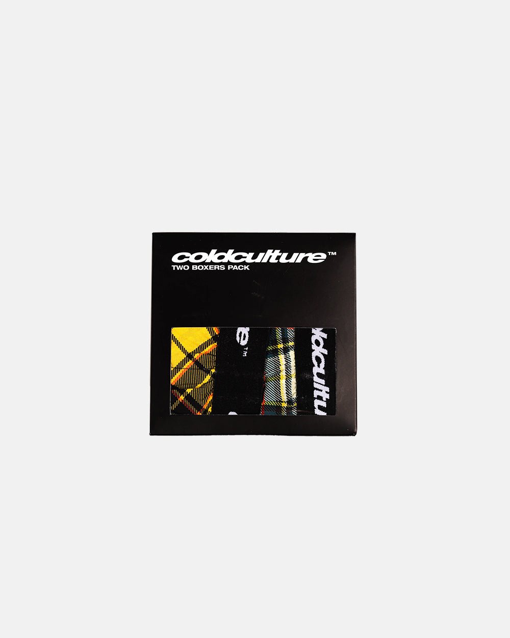 BOXERS SQUARES PACK GELB/CREME TARTAN