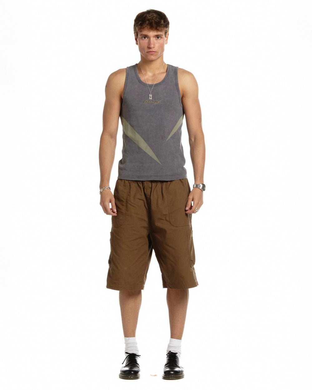 DOPPELTE HOSIEN SHORTS QUARTZGRAU