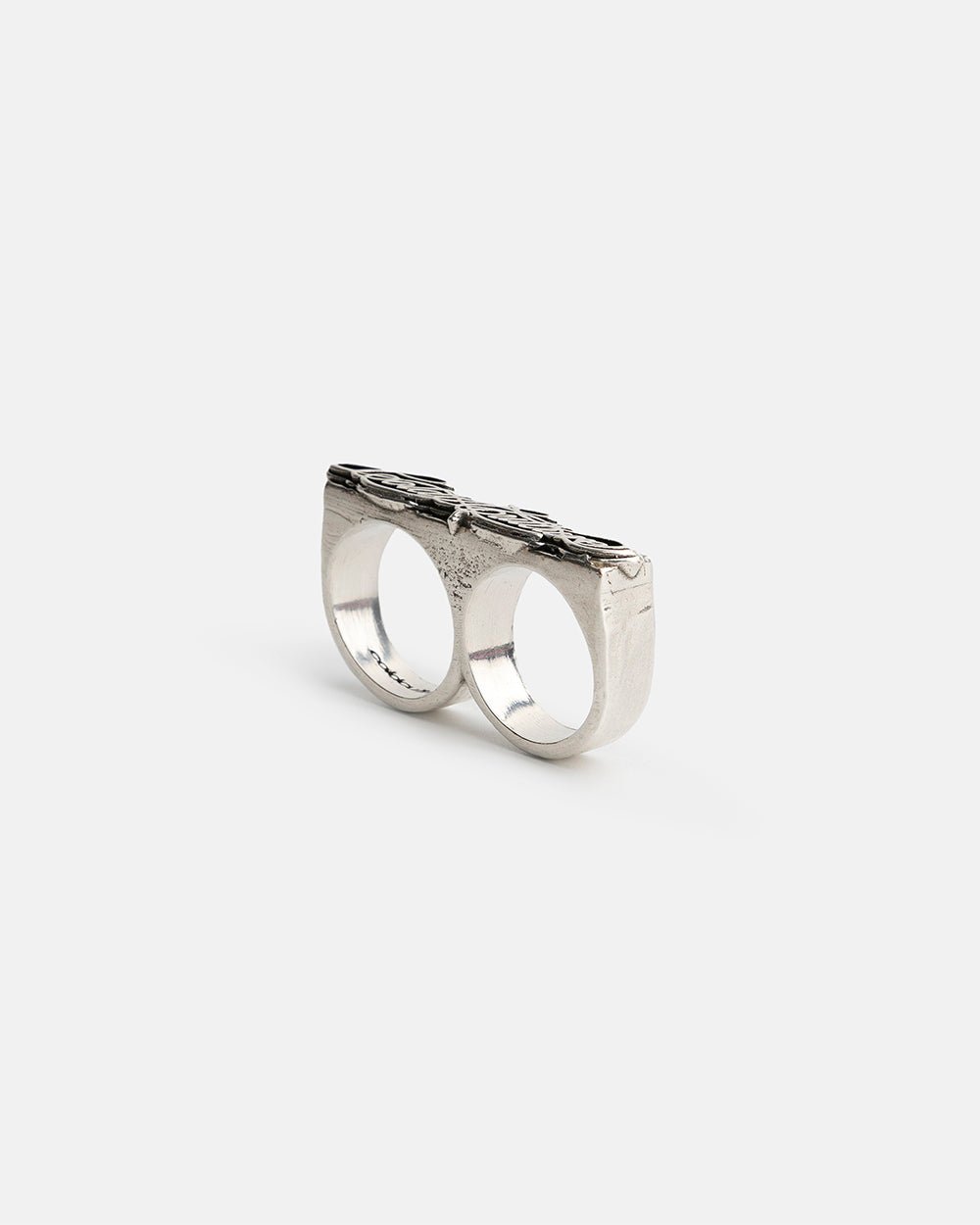 SCRIPT DOPPELRING SILBER