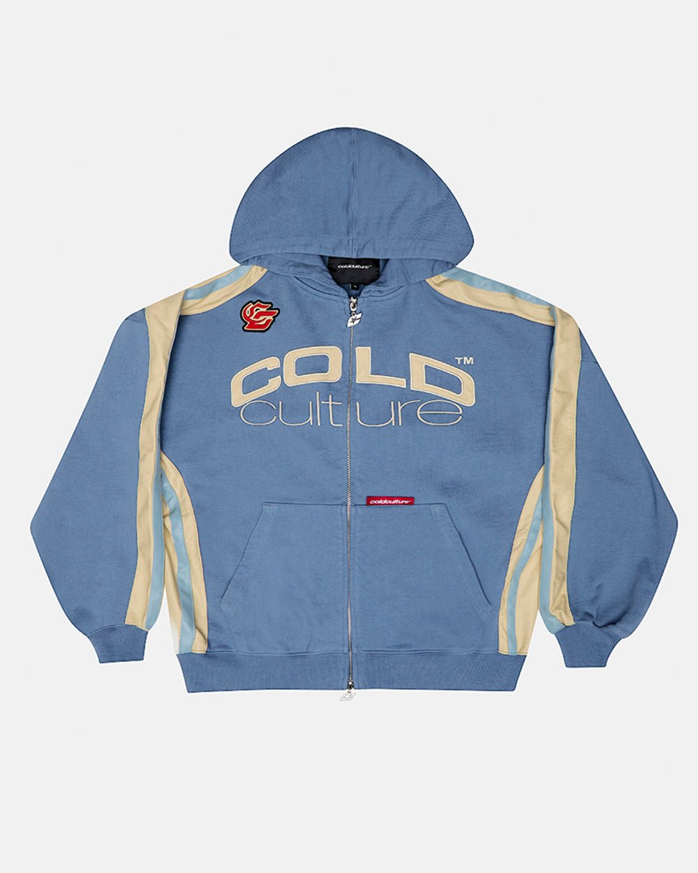 BIKER ZIP HOODIE NAVY