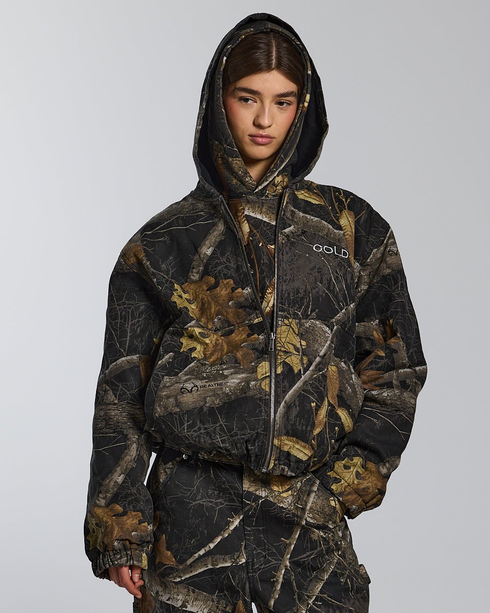 HOODED JACKET REALTREE SCHWARZ