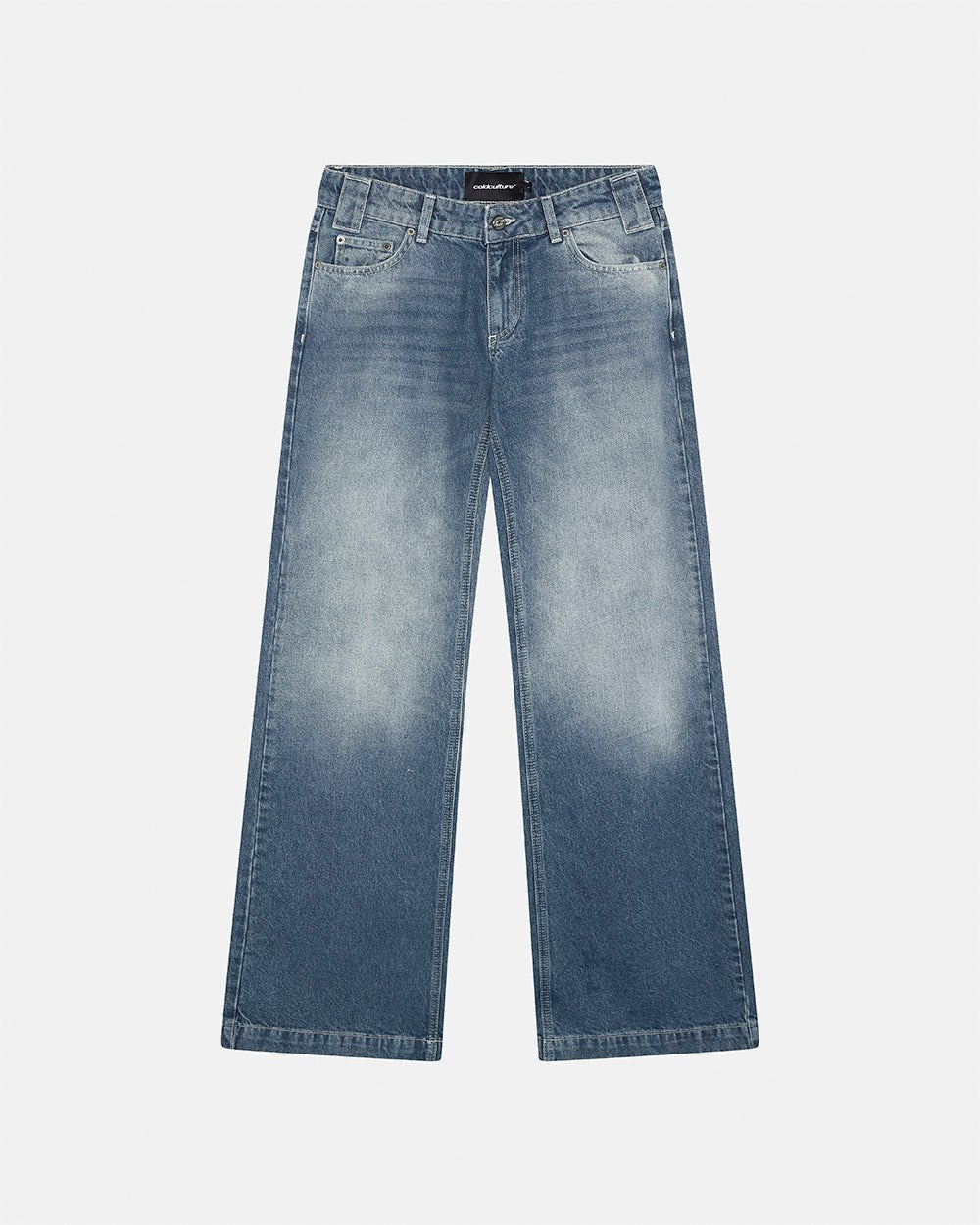 SCRIPT BOOTCUT JEANS BLAU