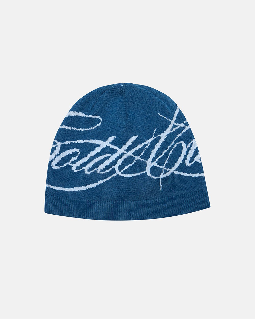 SCRIPT BEANIE BLAU
