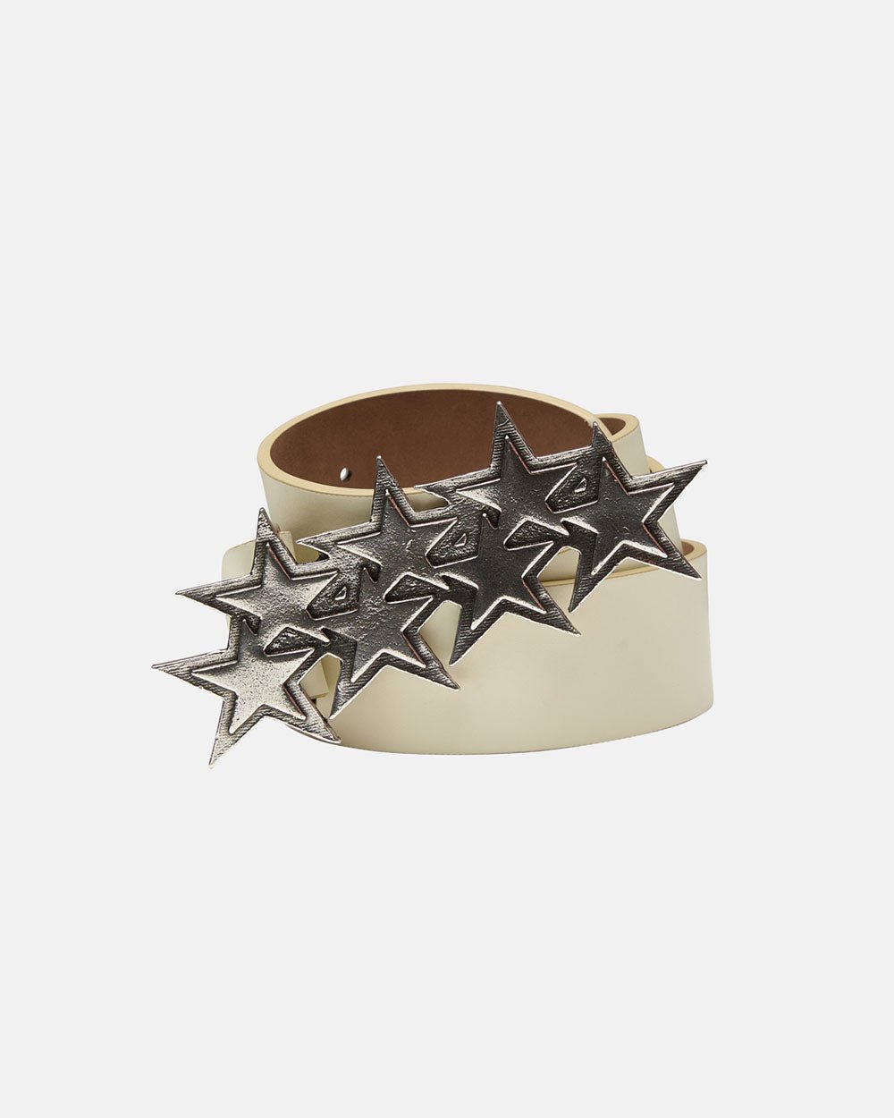STARS LEDERGÜRTEL WEISS