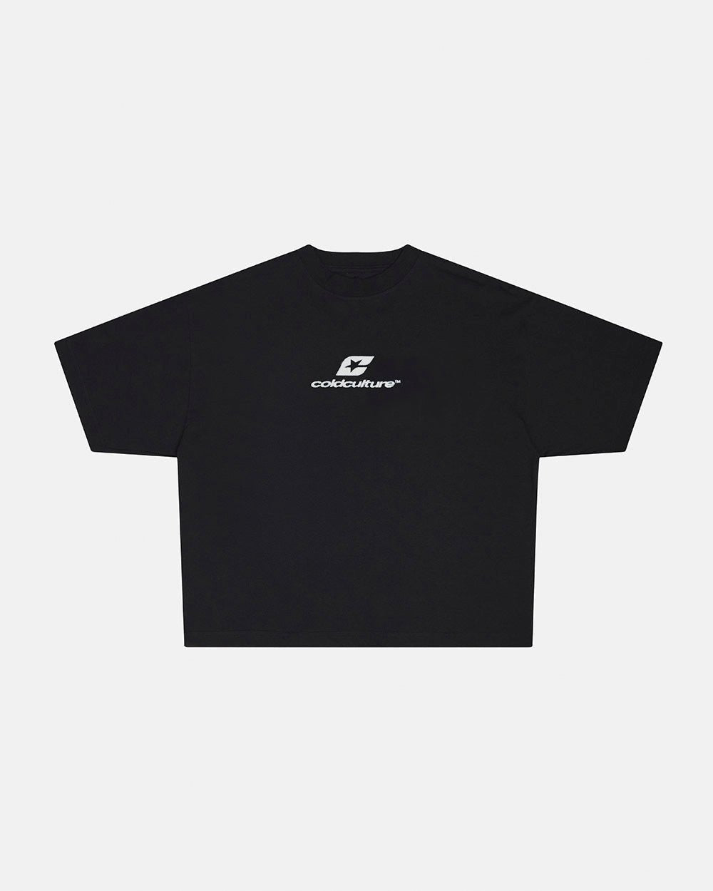 GEBOGENER TEE SCHWARZ UND WEISS