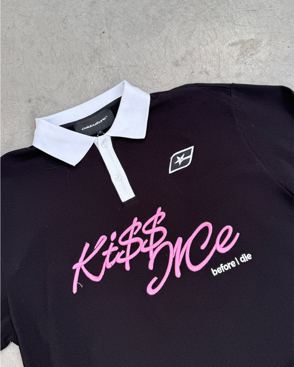 KISS ME POLO SCHWARZ & PINK