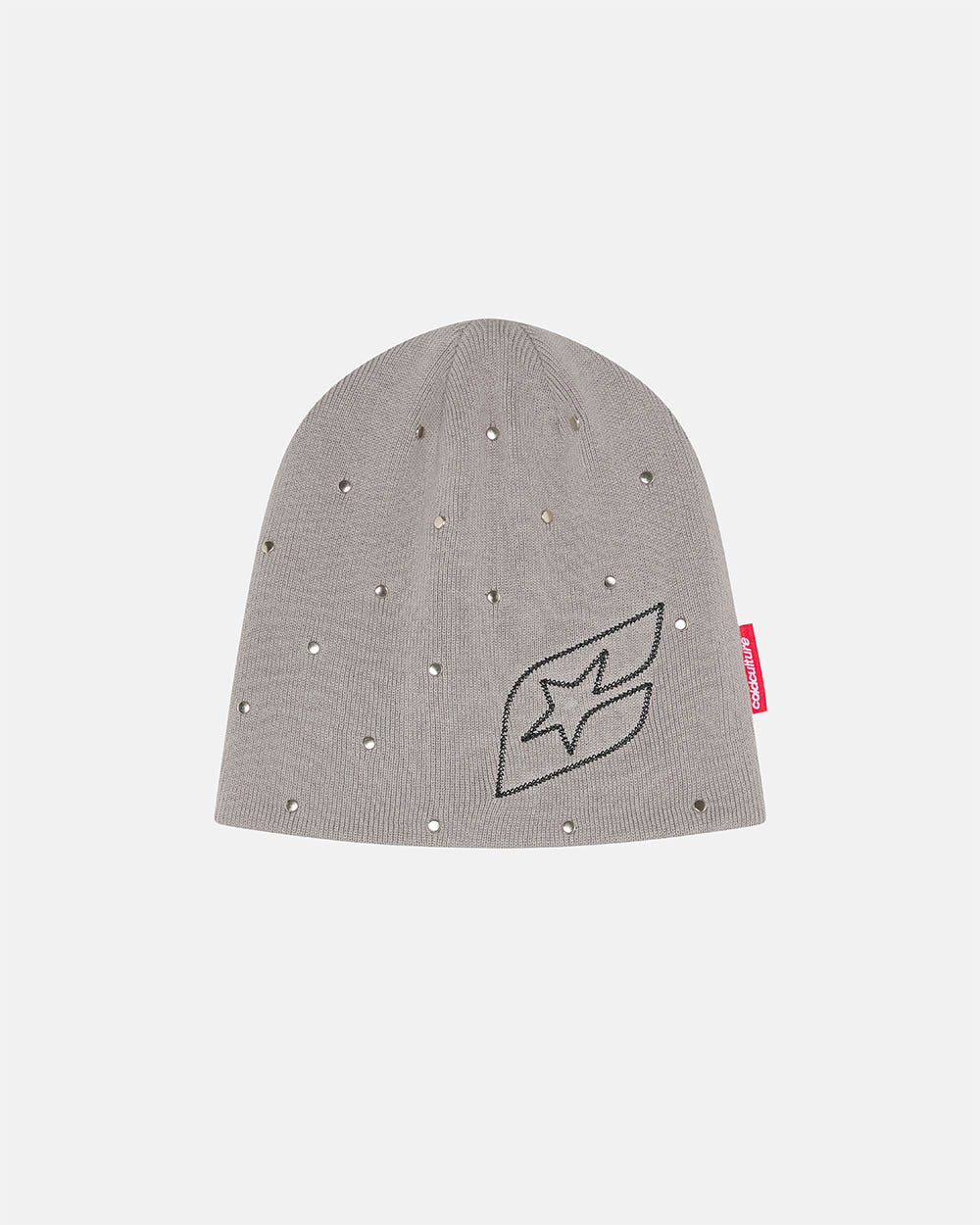 STUDS BEANIE GRAU