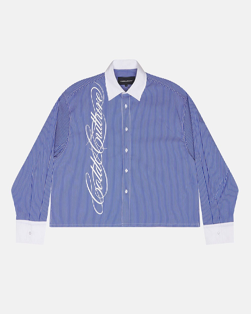 SCRIPT SHIRT BLAU & WEIß