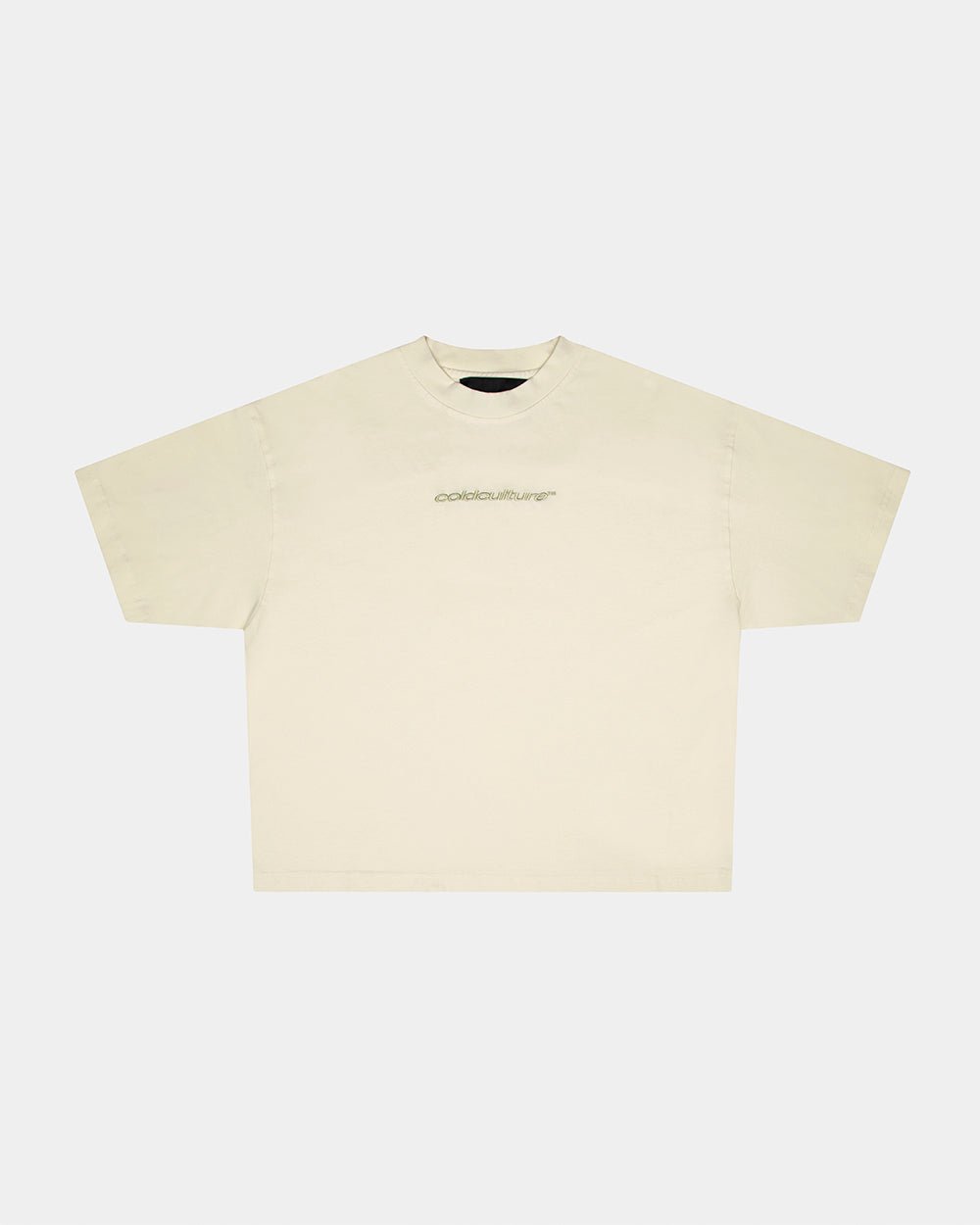 DISTRESS CURVED TEE CREME