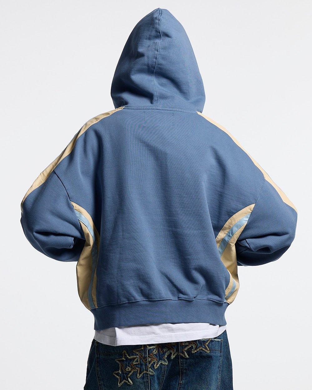 BIKER ZIP HOODIE NAVY