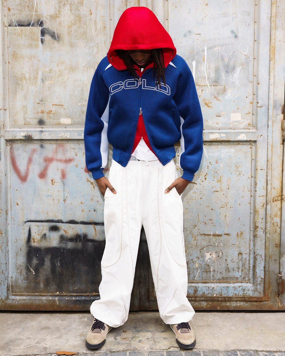 NEO ZIP JACKET WEISS & BLAU