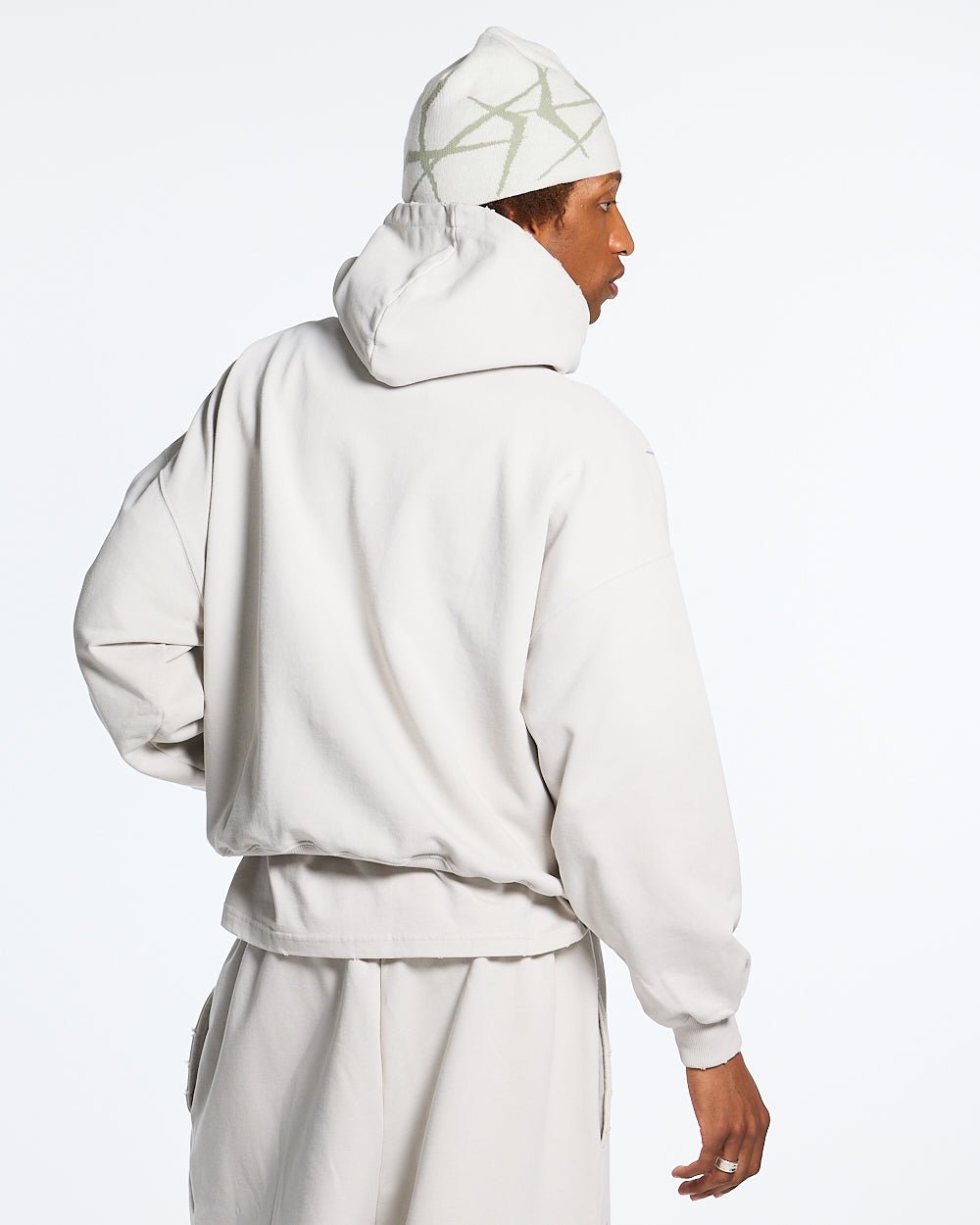 SCRIPT HOODIE LIGHT GREY