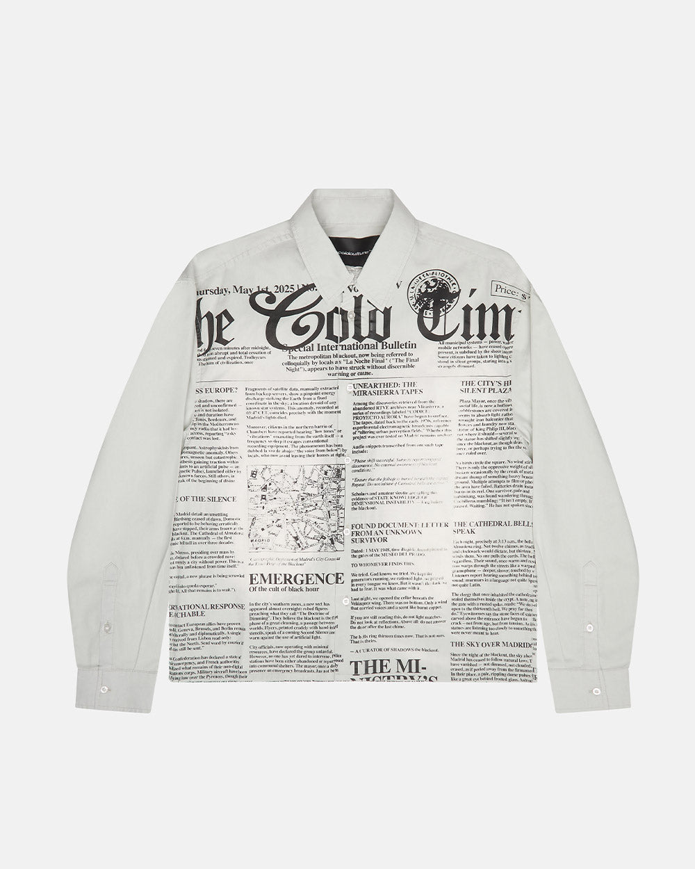 TAGESZEITUNG LANGARM-SHIRT WEIß
