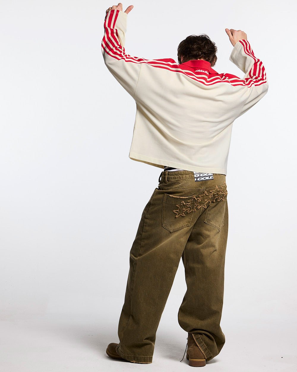 DISTRESS STARS V2 HOSSEN BROWN DENIM