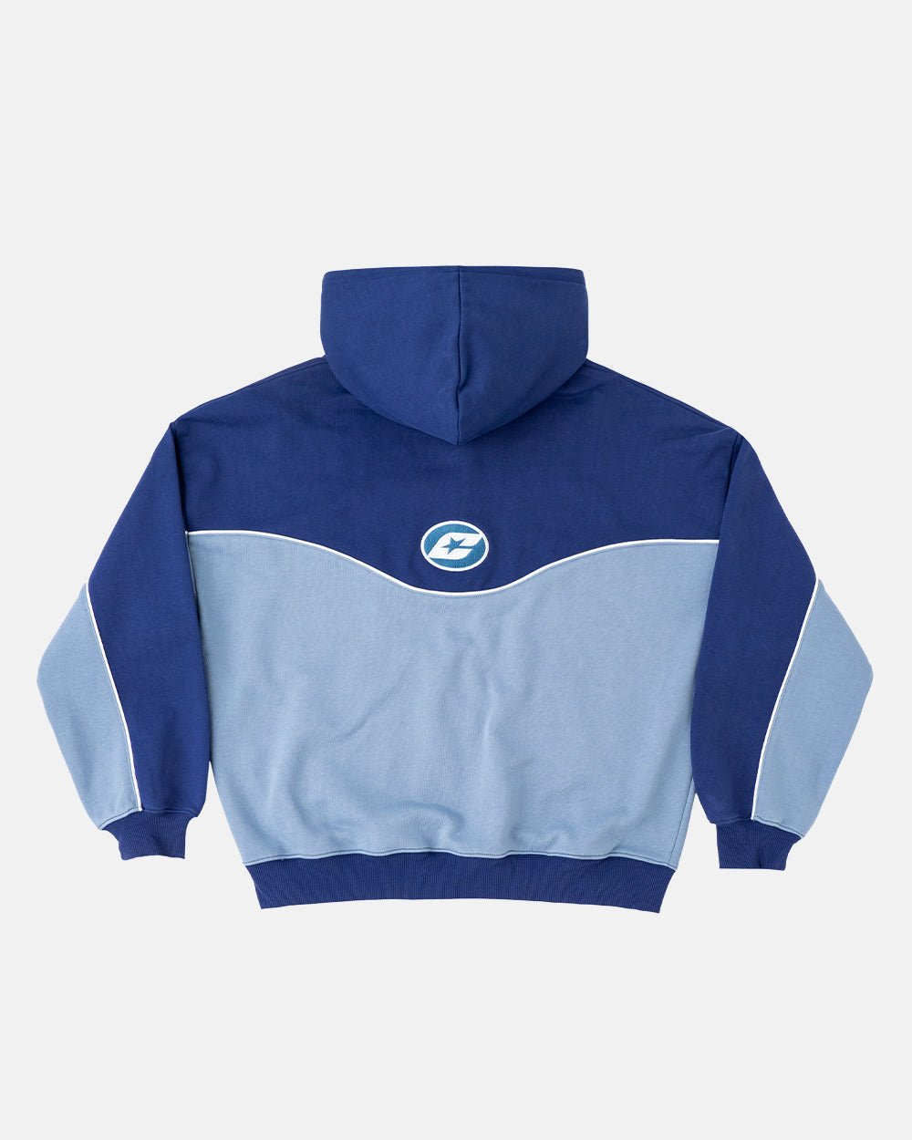 KEIN RISIKO ZIP-HOODIE BLAU SKALA
