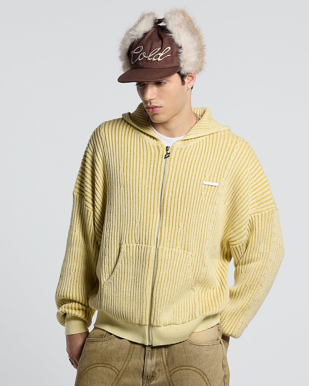 VIBE JUNCTION STRICK LIGHT YELLOW