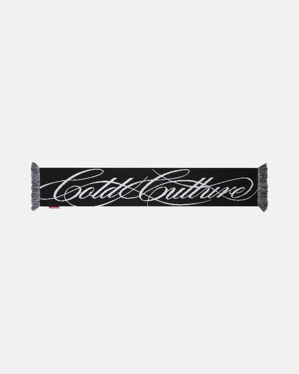 DOPPELSEITIGES SCHAL MIT SCHRIFT-LOGO SCHWARZ WEISS