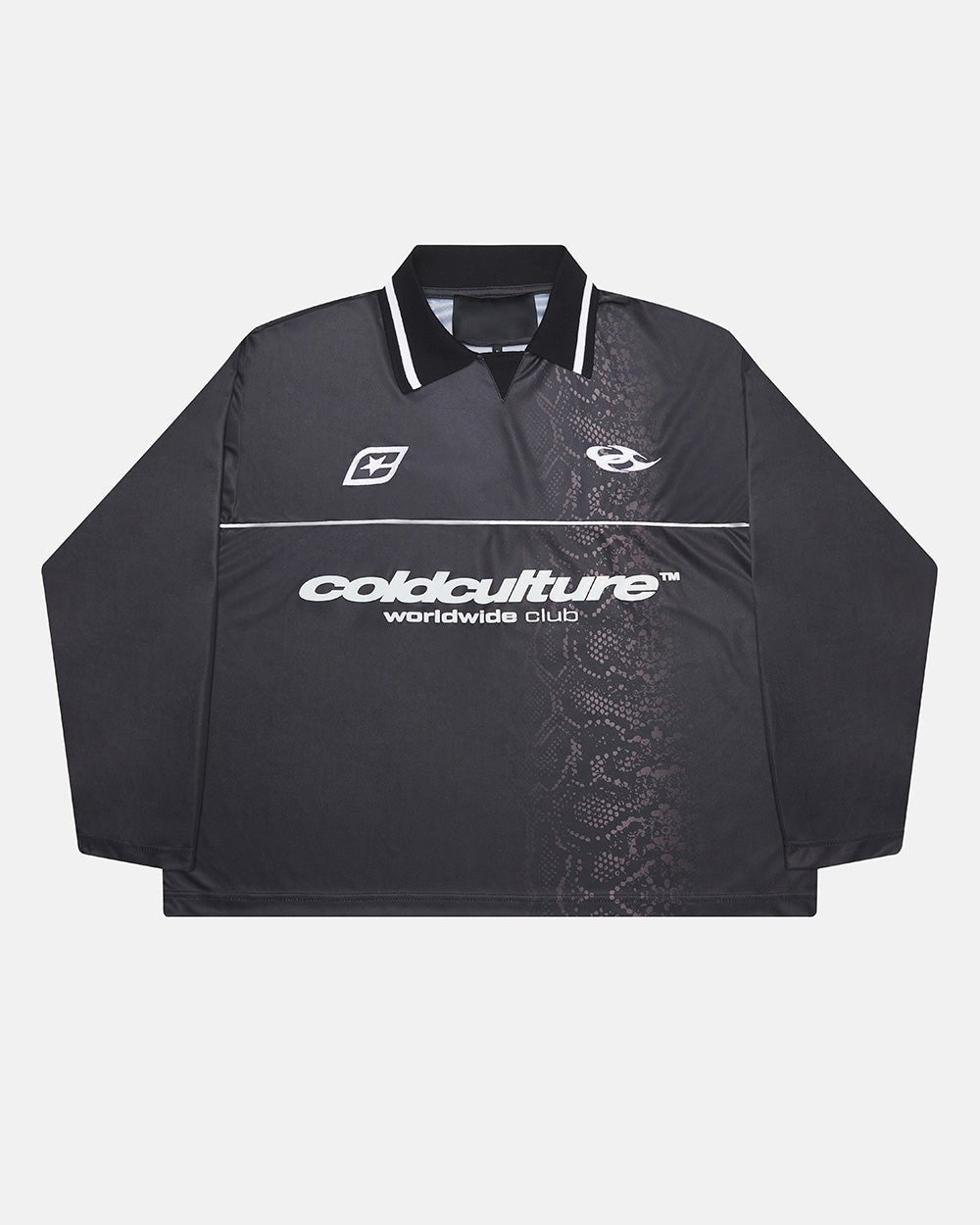 MAMBA SNAKE LONGSLEEVE POLO SCHWARZ