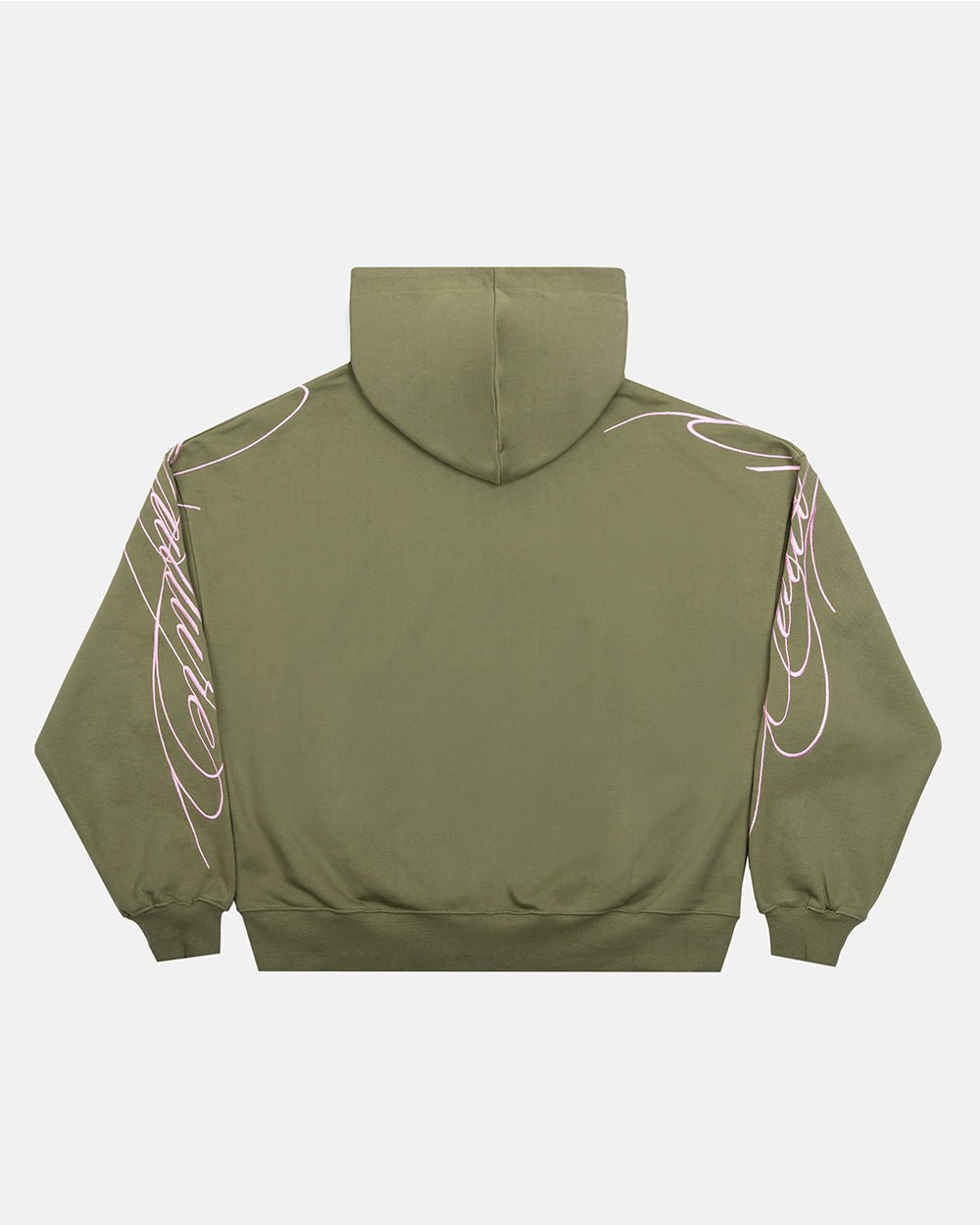 NEU SCRIPT ZIP HOODIE GRÜN & PINK