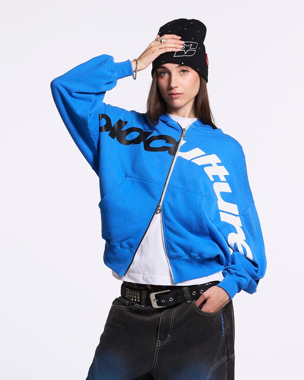 DRIVEN ZIP HOODIE BLAU