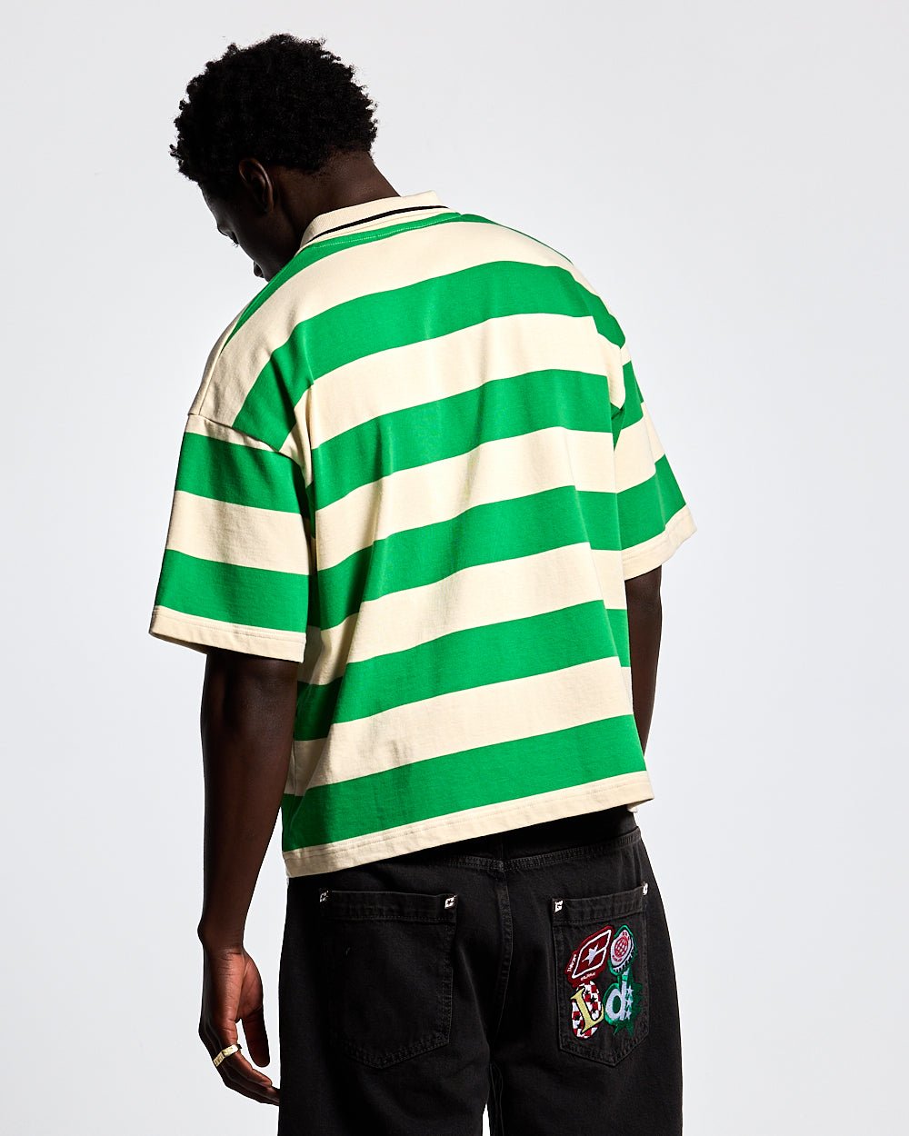 BIG STRIPES POLO-T-SHIRT ARCADIAN GREEN